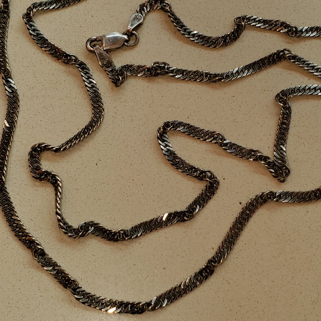 Sterling Silver Chain Necklace Made In Italy
